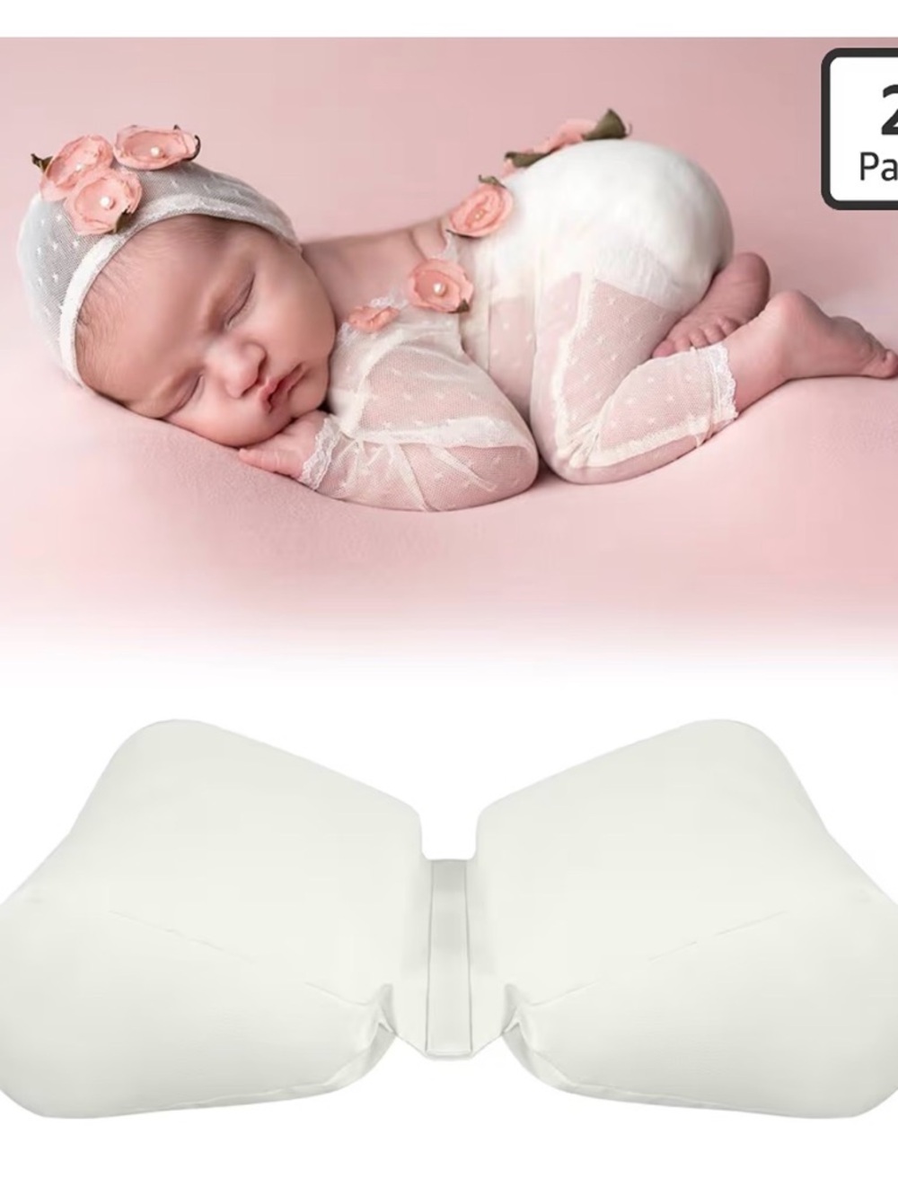 Newborn Posing Bean Bag Pillow in White